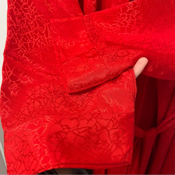 Frederick’s of Hollywood Vintage Red Satin Wrap Robe - Women Intimates Medium - Picture 4 of 12